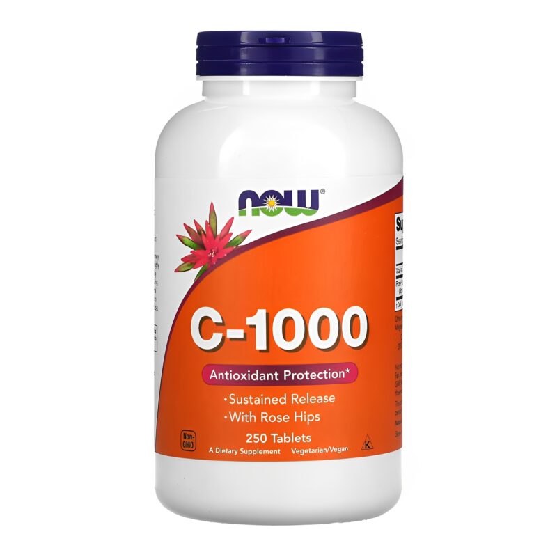 Vitamin C 1000mg and Rosehip Now Foods 250tab