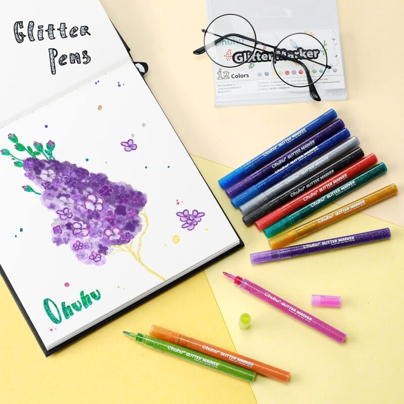 GLITTER METALLIC MARKER PENS